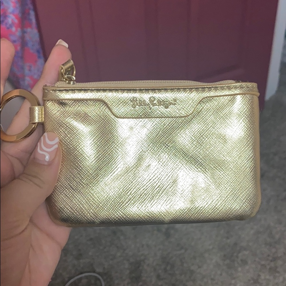 Gold lilly Pulitzer coin purse